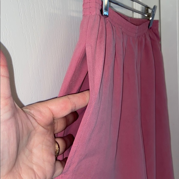 Pure Silk Pink Pull-On Pants Pajama Lounge Everyday GO SILK Washable w/ Pockets - Picture 14 of 15